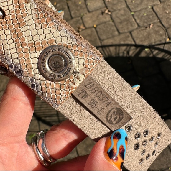 B. Belt snake embossed studded belt - Picture 3 of 3